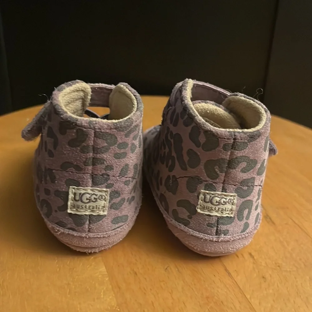 Ugg infant purple leopard print  shoes